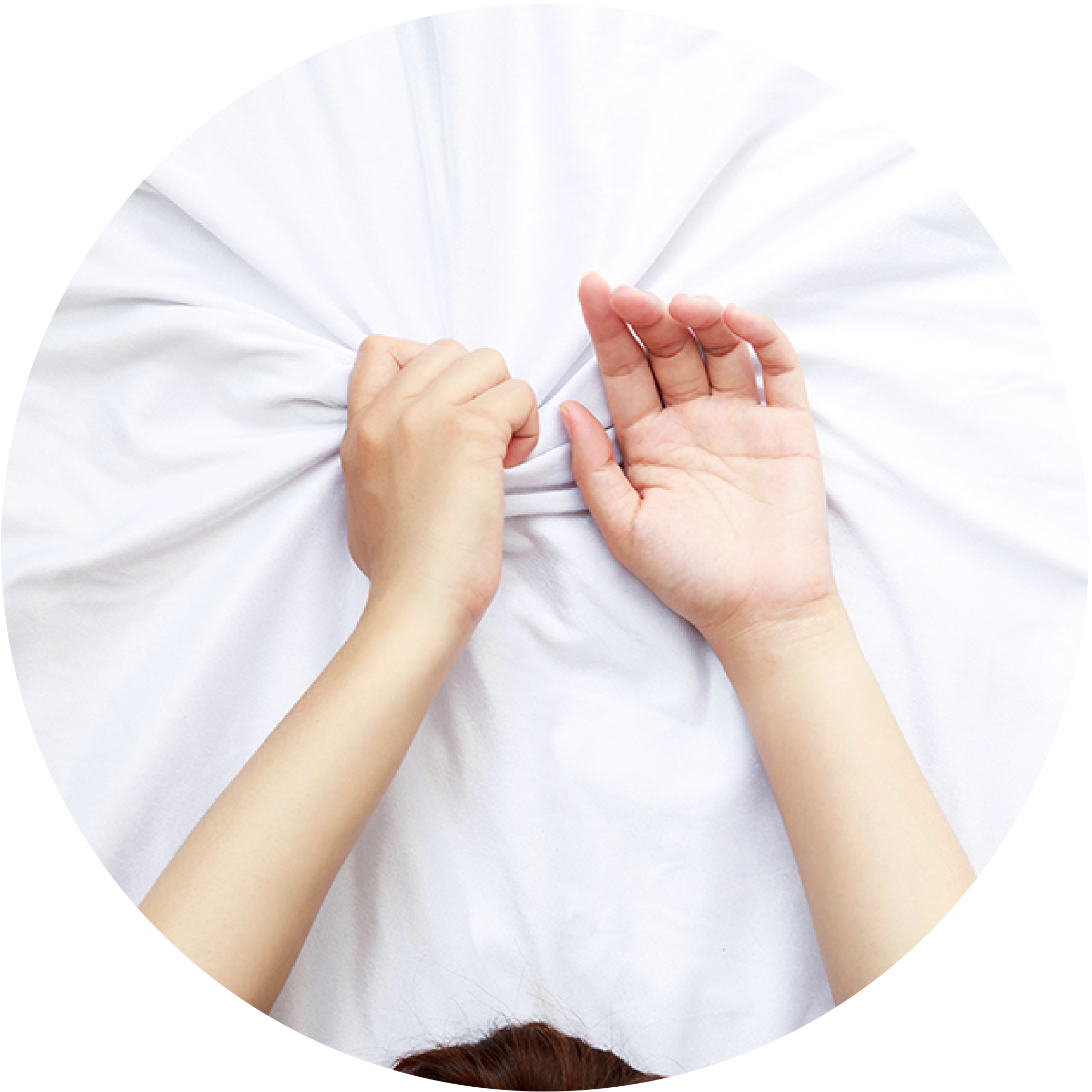 lady clutching bed during sexual intercourse to conceive baby