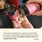 Previously I was taking iron, folic acid, vitamin B12, vitamin D3, calcium magnesium, Coq10 daily, which is quite a lot to take at one go. Taking Fertility Complete for Her helps to reduce the number of supplements I take.
