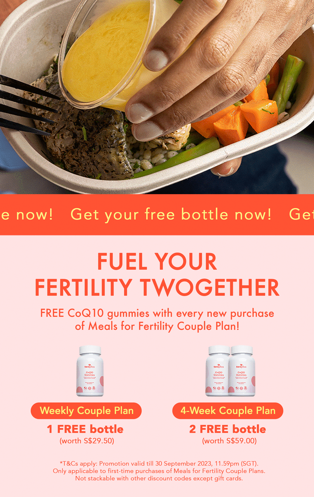 Meals for Fertility gift with purchase free CoQ10 gummies