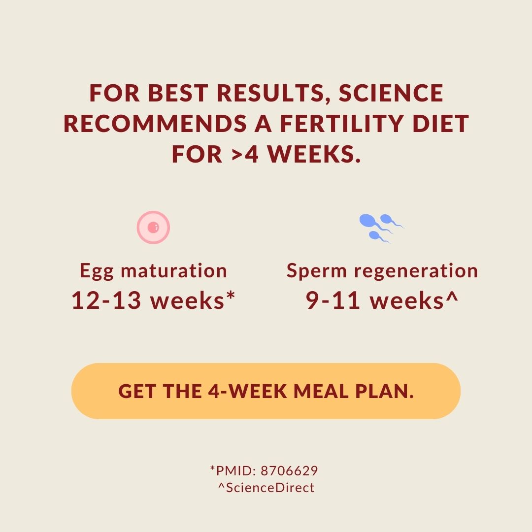 twoplus Meals for Fertility 4 week fertility diet meal plan