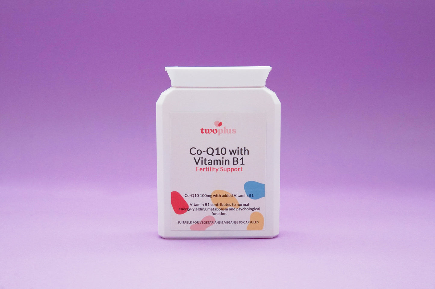 twoplus Fertility CoQ10 With Vitamin B1 Fertility Support bottle